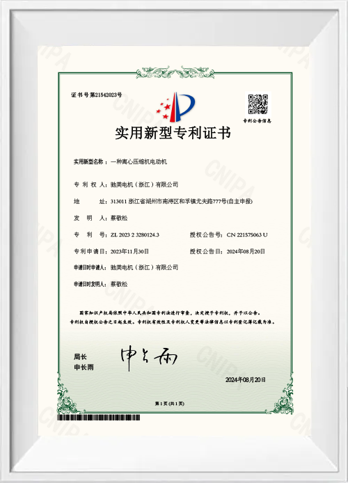 一种离心压缩机电动机,